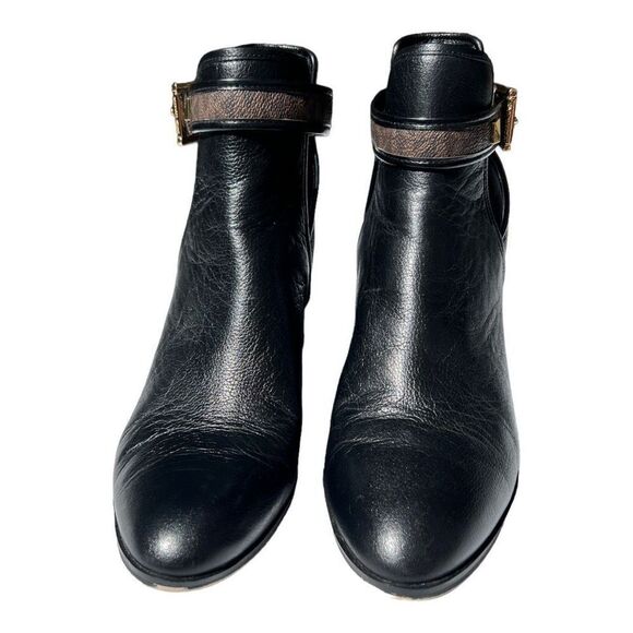 Michael Michael Kors Britton Bootie Black Brown Ankle Women’s 8 Moto Leather - Picture 4 of 8